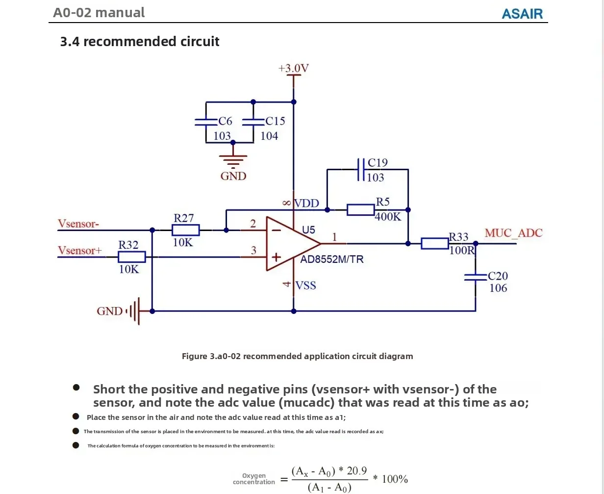 A0-O2 O2 Sensor Elektrokimia Gas Ganti CiTiceL AA428-210 Instrumen Pengujian Indeks Oksigen Kota PTB-18.10