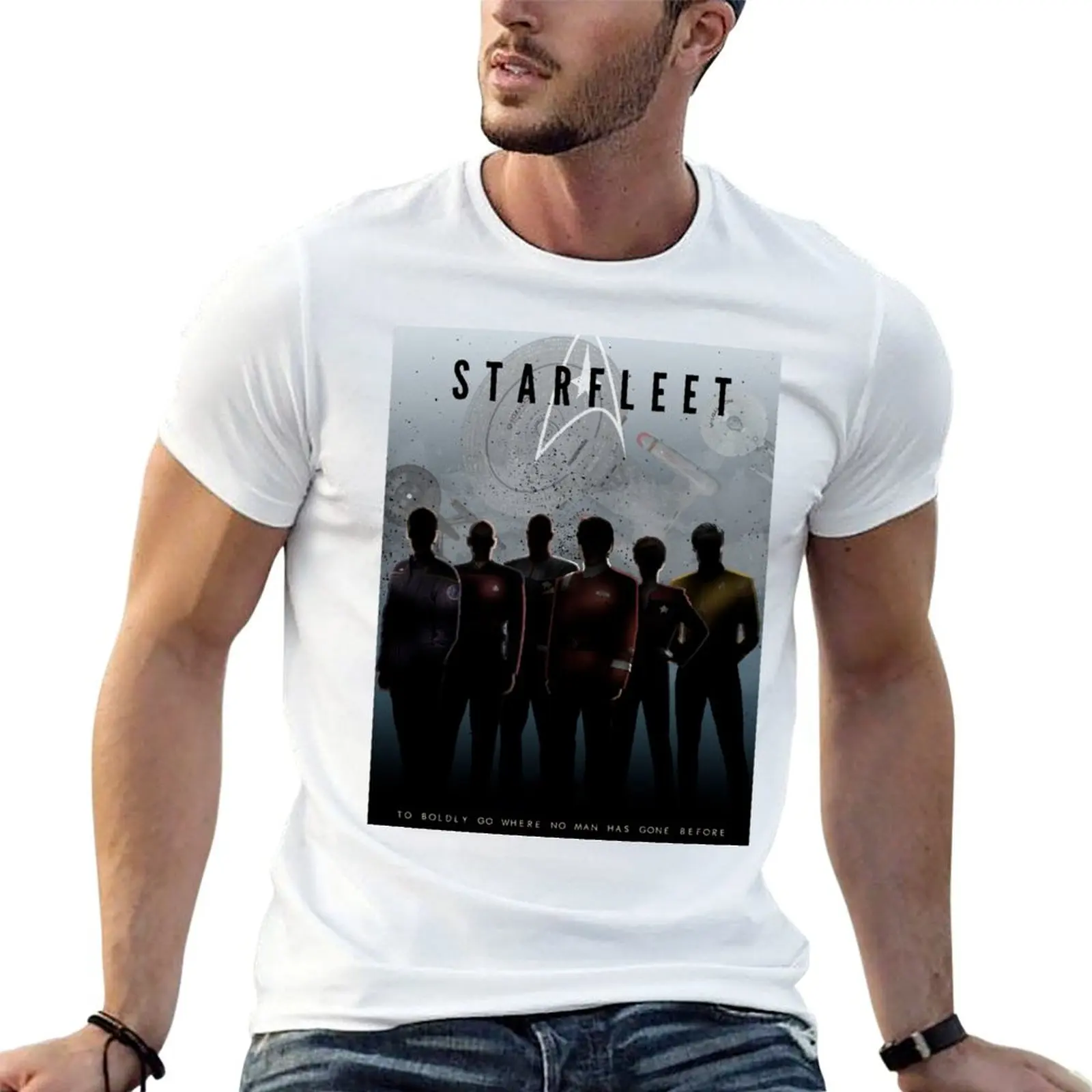 Camiseta Star Fleet Capitanes from Star Trek, camisetas de algodón para hombre, camisetas 100% para hombre, Camiseta suave de algodón