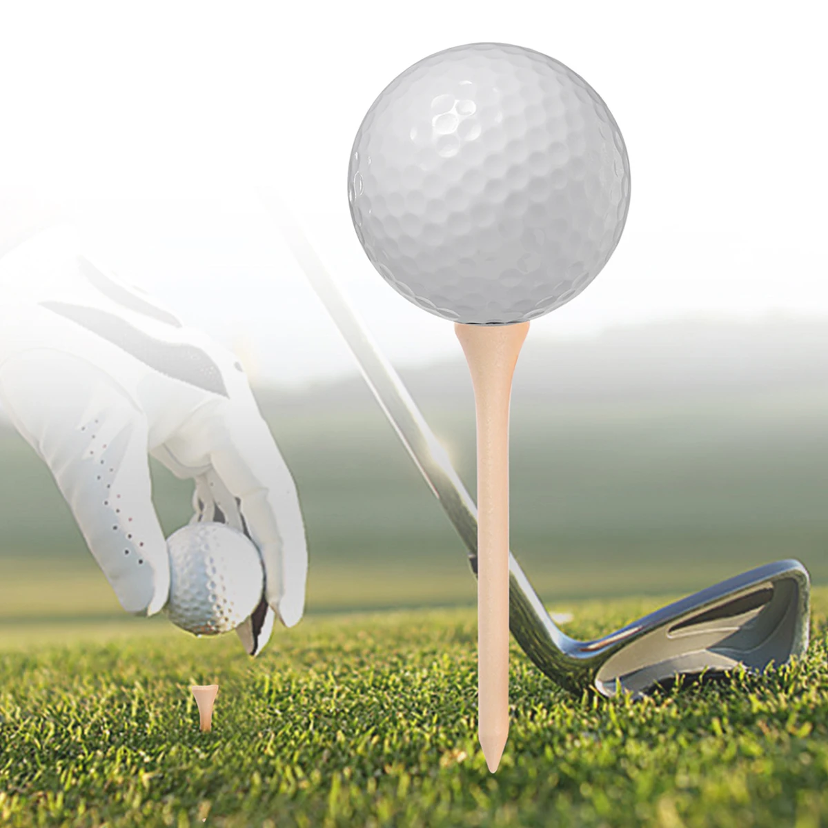 

/Set 7Cm Golf Solid Wooden Durable Unbreakable Lightweight Ergonomic Design Training Equipment Accessories For Golfer Tees