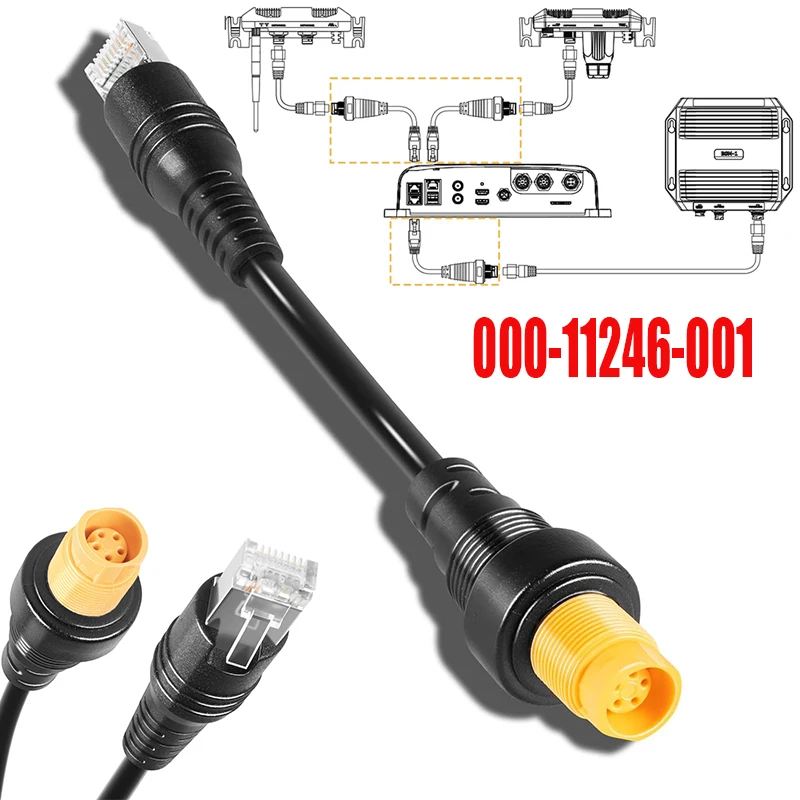 000-11246-001 Кабель-адаптер Ethernet с 5-контактным разъемом на RJ45, кабель-переходник RJ45 на 5-контактный разъем, для дисплеев Simrad NSO evo2 и Zeus2