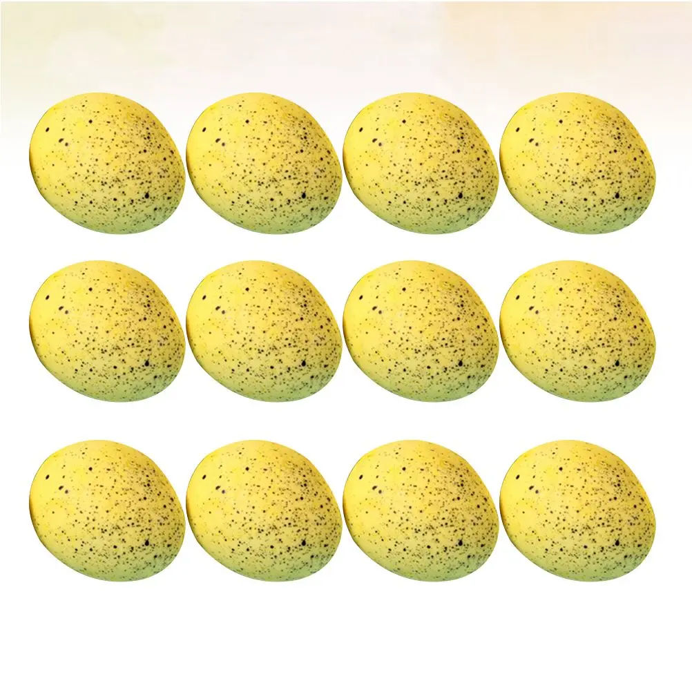 

50 Pcs Bird Egg Model Simulation Eggs Wedding Toys Prop Micro-landscape Decoration