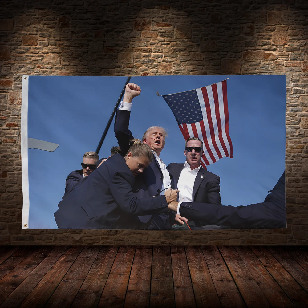 3x5 ft T-Trumps-Pes Flagge Polyester bedruckte Bier Wein Flaggen für Raum Garage Dekor