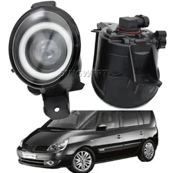 2PCS/LOT NEW Angel Eye Fog Light Assembly Car LED Lens DRL Fog Daytime Lamp 12V For Renault Espace 4 IV (JK0 -1_) MPV 2003-2012