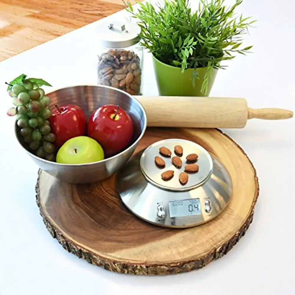 

Practical Digital Kitchen Scale Stainless Steel with Removable Bowl Baking Scale LCD Screen 5000g/1g Cooking Scale Fruit