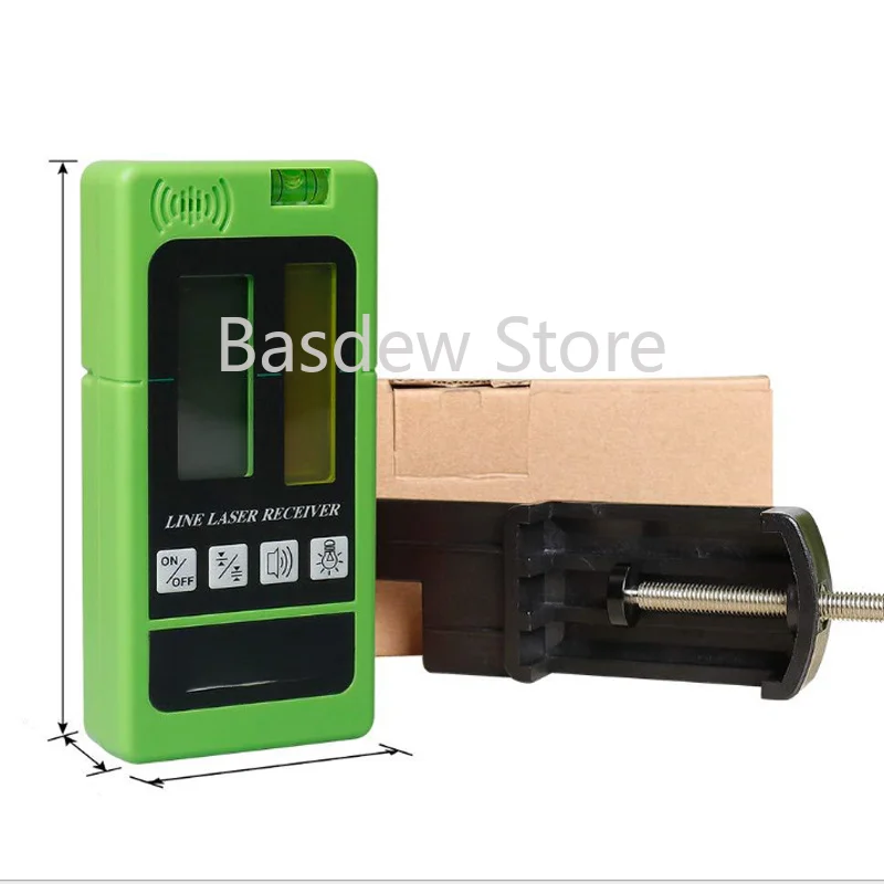 

LR-5RG Laser Level Receiver Detector With Pulsing Line Two-Sided Back-lit LCD Display Receive Green Red Beam For Outdoor