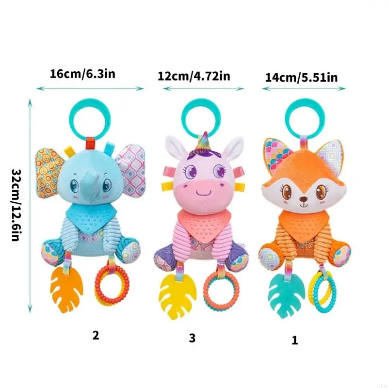 Y88D لعبة سرير ناعمة معلقة بألوان نابضة بالحياة للتدريب السمعي للعب في صالة الألعاب الرياضية للرضع