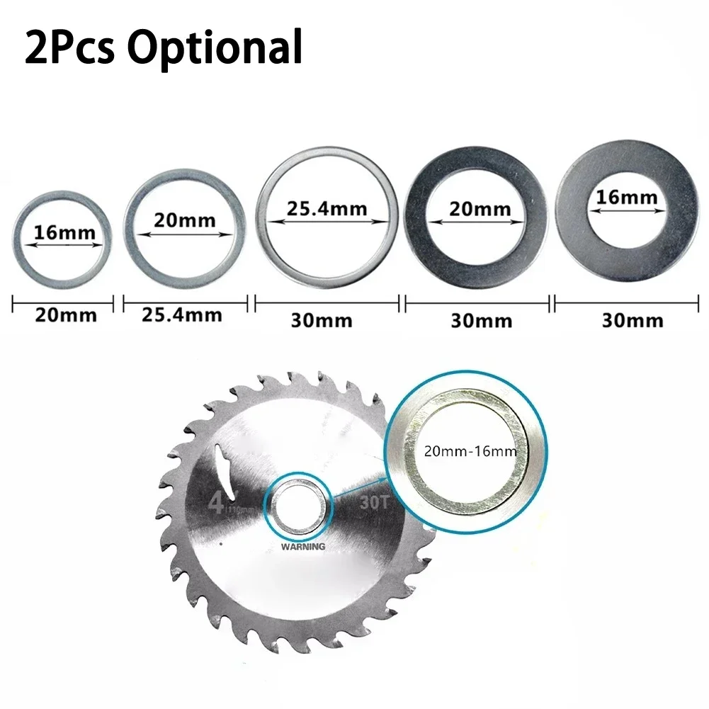 2pcs Circular Saw Ring Reducing Rings Conversion Ring For Cutting Disc Cutting Washer Circular Saw Ring Woodworking Tools