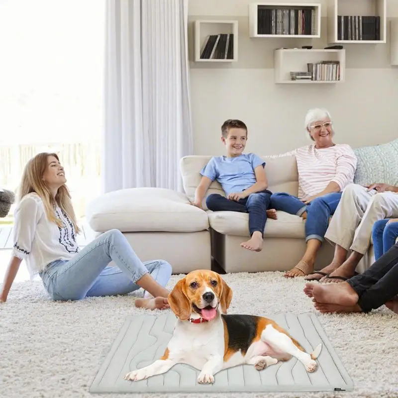

Cooling Mat For Dogs Double-Sided Cooler Dog Mat Machine Washable Wear Resistant Pad Sleeping Pad For Floor Car Seats Crate