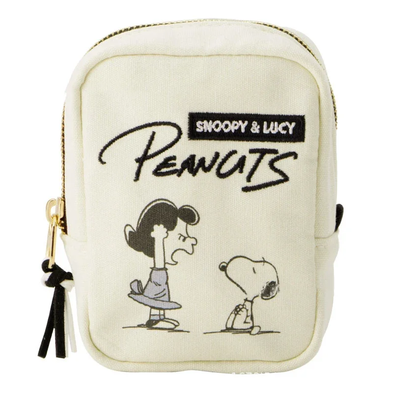 Snoopy Cosmetic Bag Women Cartoon Anime Canvas Travel Portable Toiletry Bag Coin Purse Cell Phone Bag Storage Bag Wallets Gift