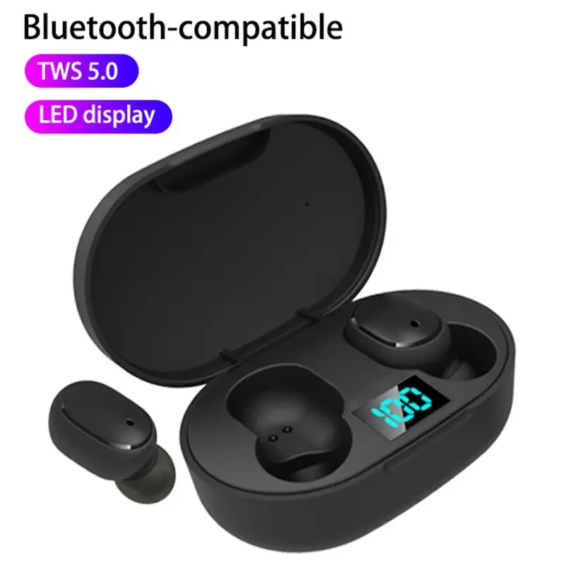 

TWS Wireless Bluetooth Headset Waterproof Noise Cancelling LED Earbuds with Mic Wireless Headphones Bluetooth Earphones