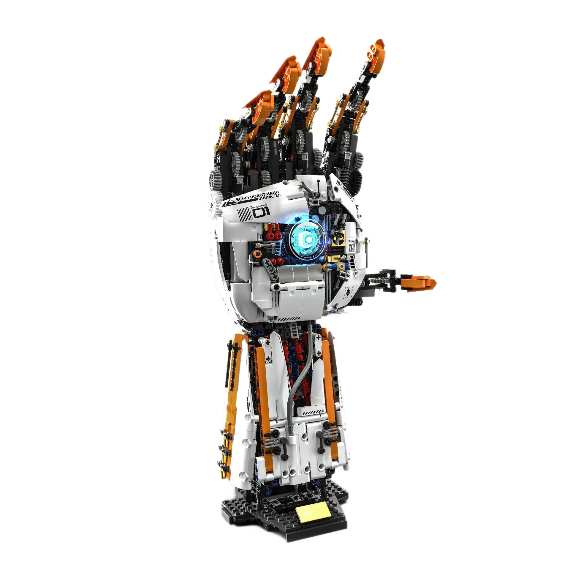 바이오닉 기계 팔 프로그래밍 가능 로봇 조립 블록 1628 PCS 원격 제어 제스처 교육용 장난감 8세 이상 어린이용 수집 선물