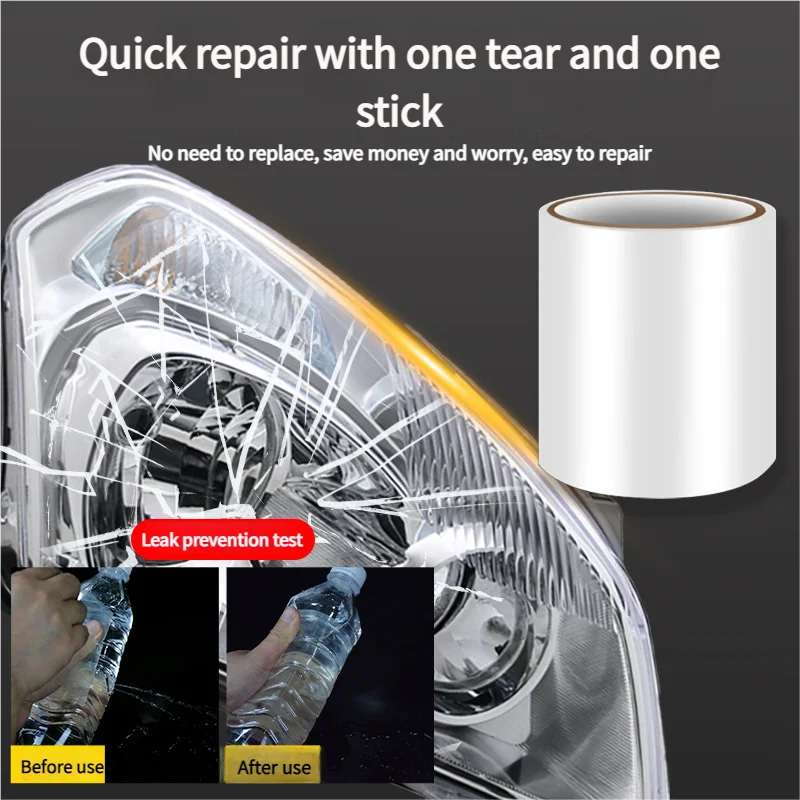 Transparent Repair Tape - Strong High-Adhesion Waterproof Car Tail Light Cover Crack Fix, Electric Vehicle Shell Repair Tape
