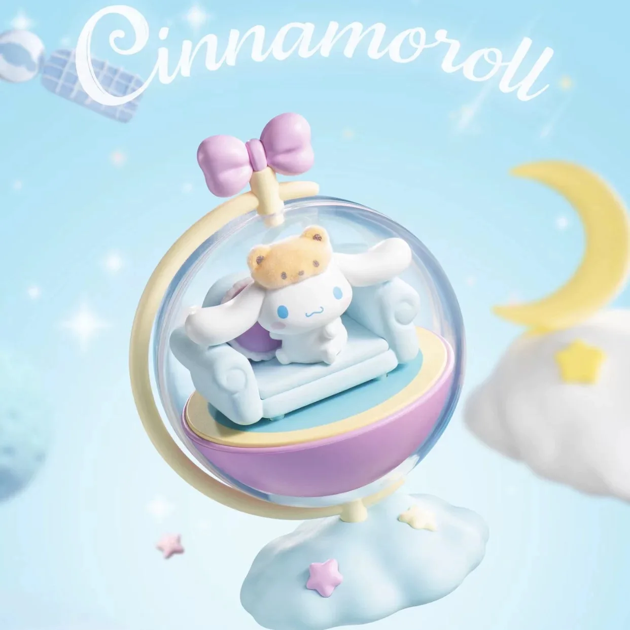 Seria Sanrio obrotowa planeta Cinnamoroll gadżety prezent urodzinowy figurka w pudełku niespodziance modna zabawka ozdoba dekoracja stołu