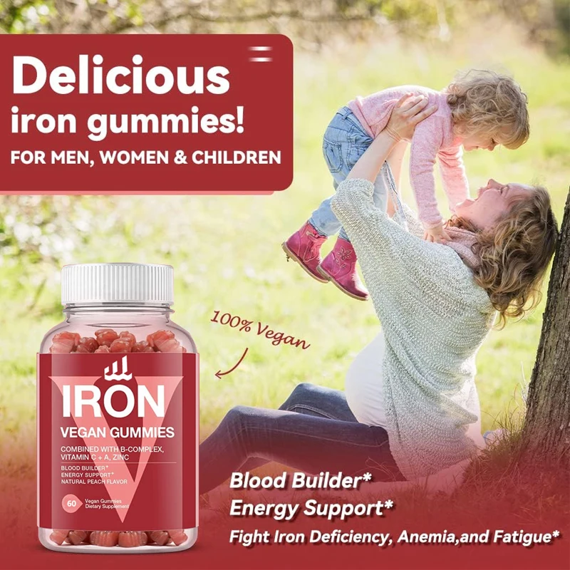 Iron gummies for women and children-a variety of iron containing vitamins and blood oxygen,delicious iron gummies with vitamin C