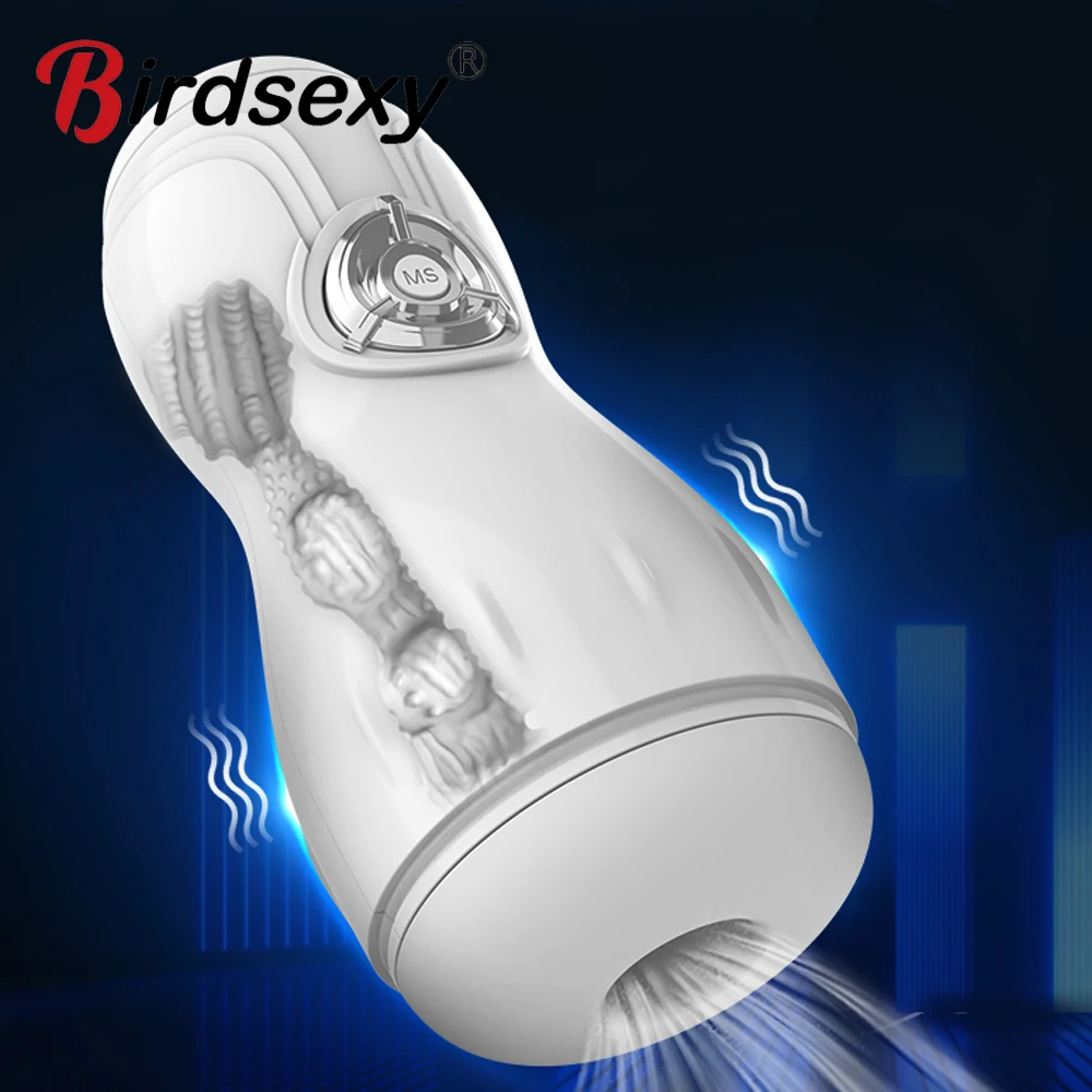 Automatic Male Masturbator Cup Vibration Blowjob Real Vagina Pocket Pussy Penis Oral Sex Machine Vacuum Toys For Man Adults 18+