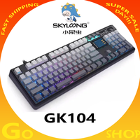 Skyloong Gk104pro Mechanical Keyboard Customized Smart Screen Dual Mode Bluetooth Wireless Keyboard Accessory for Computer Gifts