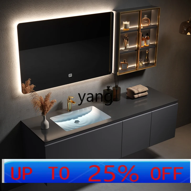 

LH светлый роскошный шкаф для ванной комнаты, комбинированный умывальник из каменной плиты для ванной комнаты