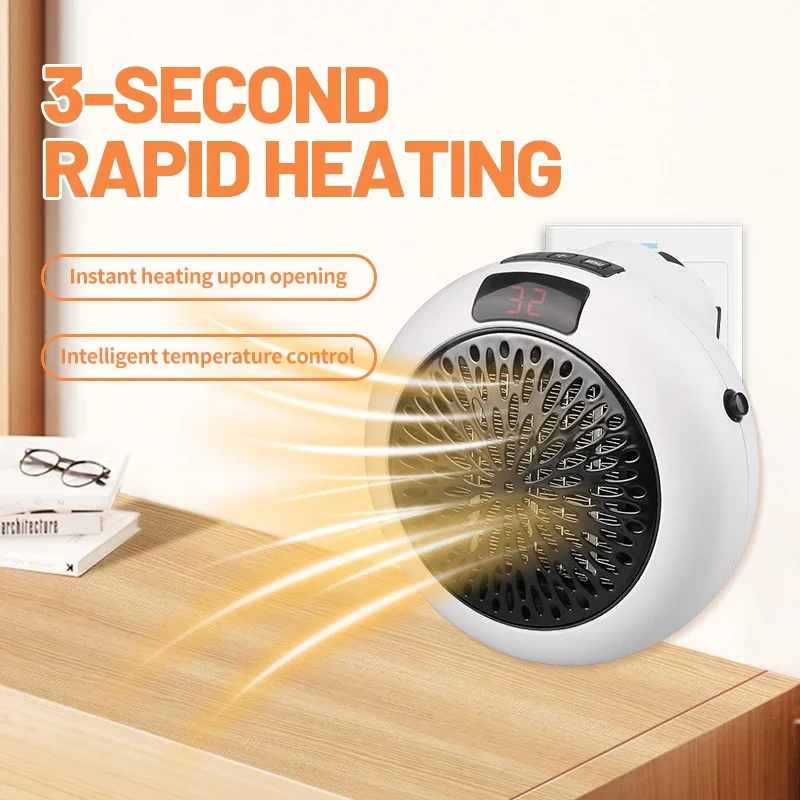 

Новый мини-обогреватель, удобный компактный настольный домашний офис, небольшой настенный круглый электрический обогреватель двойного назначения, триммер Babyliss