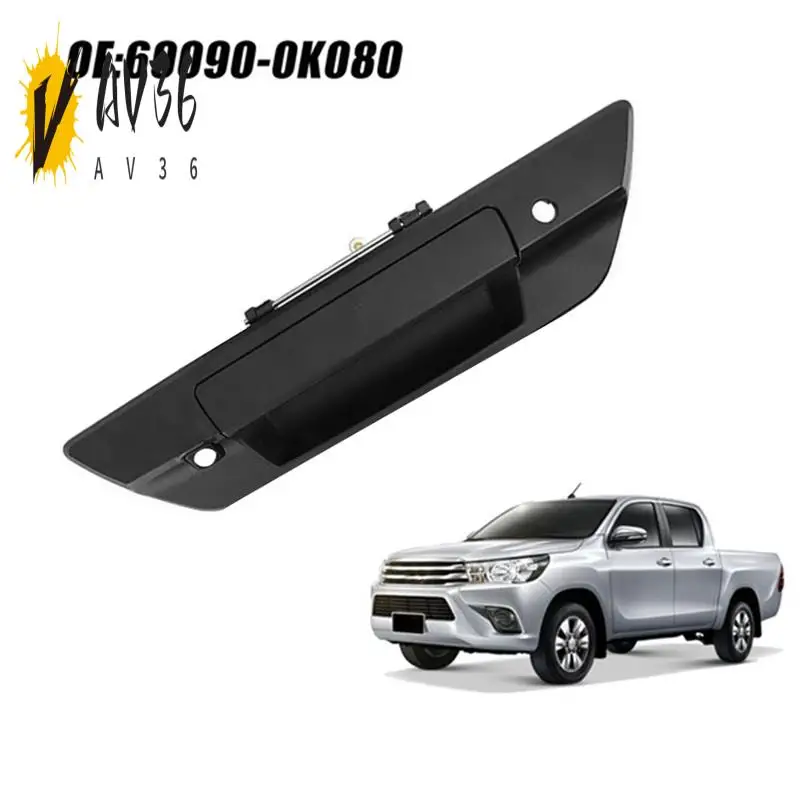 

AV36-Rear Tailgate Bezel Trim 69090-0K080 For Toyota Hilux 2015-2022 Back Door Handle Pull With Camera Hole 690900K080