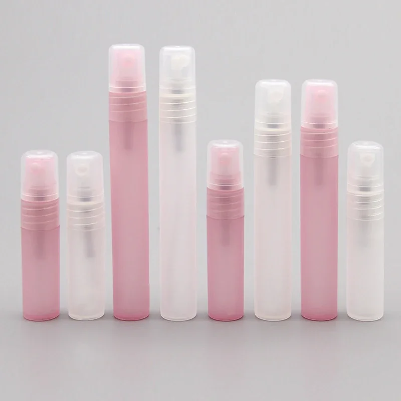 30Pcs 3/5/10ml Frosted Plastic Perfume Spray Bottles Fine Mist Containers with Atomizer Pumps for Essential Oils Liquid Cosmetic