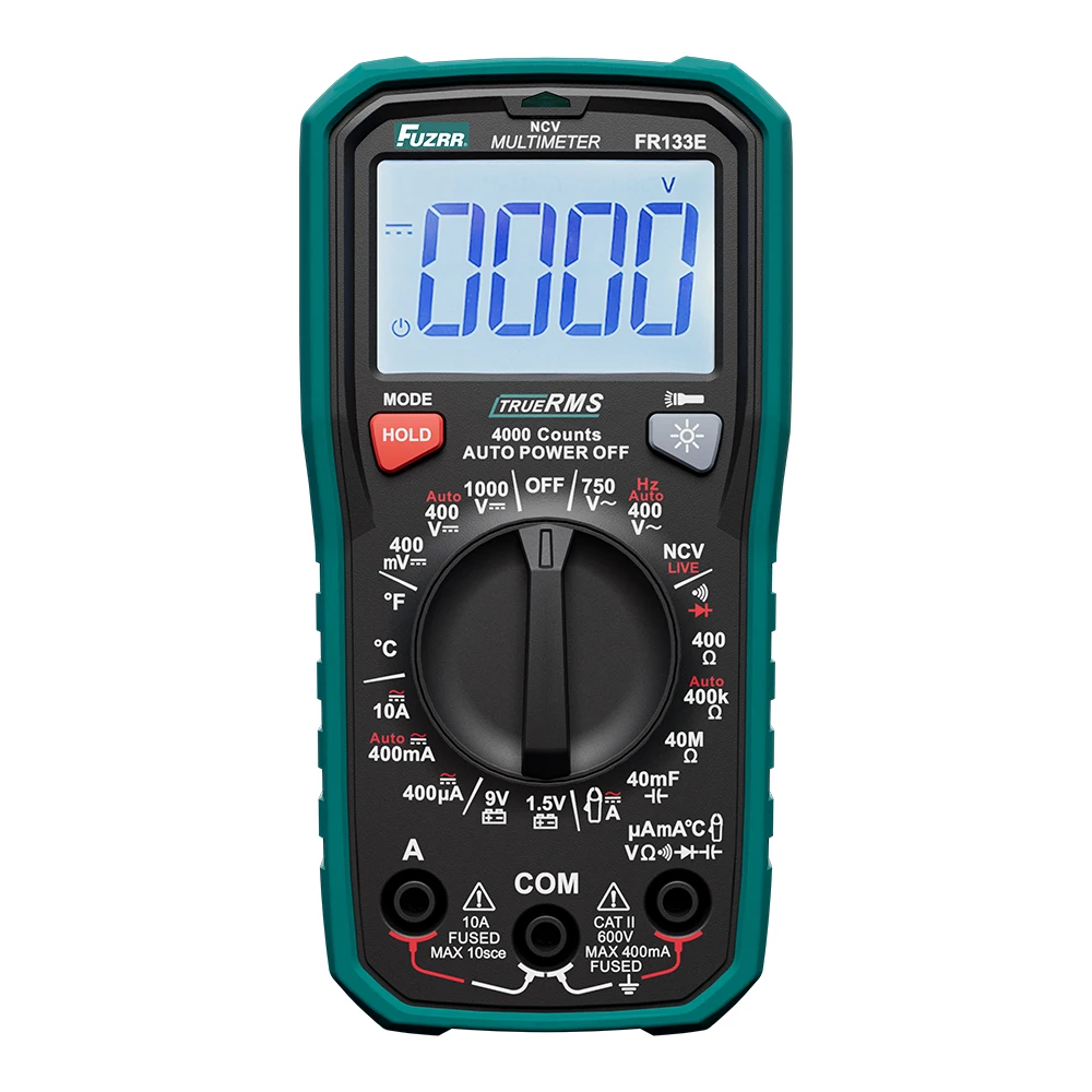 

Серия FR133, 4000 отсчетов, низкая цена, 600 В, Ом, истинное среднеквадратичное значение, базовый мультитестер, электрический счетчик, цифровой мультиметр, инструмент