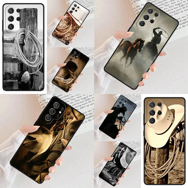 Extreme Sport Rodeo Cowboy Phone Case For Samsung Galaxy S24 S23 S22 S21 Ultra S10 Note 10 Pro S20 Plus FE S9 S8 Cover