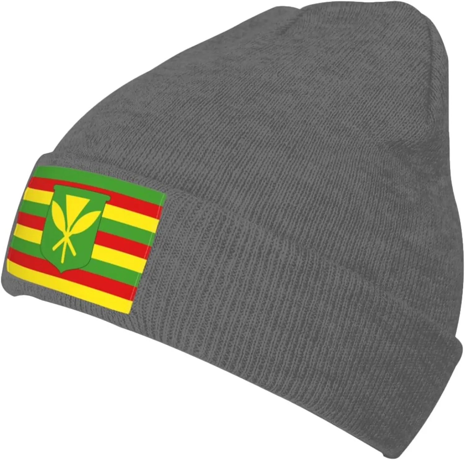 Kanaka Maoli Native Hawaiian Flag Unisex Warm Winter Wool Hat Knit Beanie Skull Cap