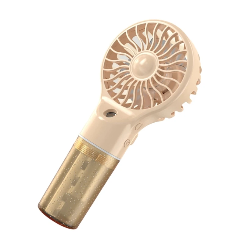 Ventilador nebulización, ventilador mano, ventilador nebulización recargable, ajuste 4 velocidades, ventilador