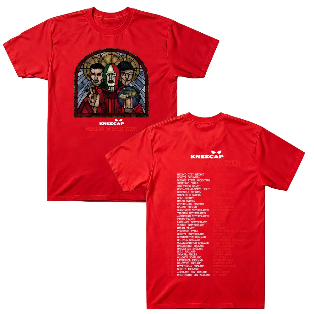 Kneecap Fenian World Tour T-Shirt für Männer und Frauen, Baumwolle, Hip-Hop-Rap-Band-Tee, Vintage-Punk-Grafik, Kurzarm, Casual T-Shirt, Y2K-Top – Detail 12