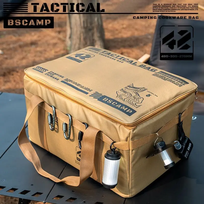 

Outdoor tactical storage bag large capacity folding storage box picnic camping equipment storage box tableware kitchen utensils
