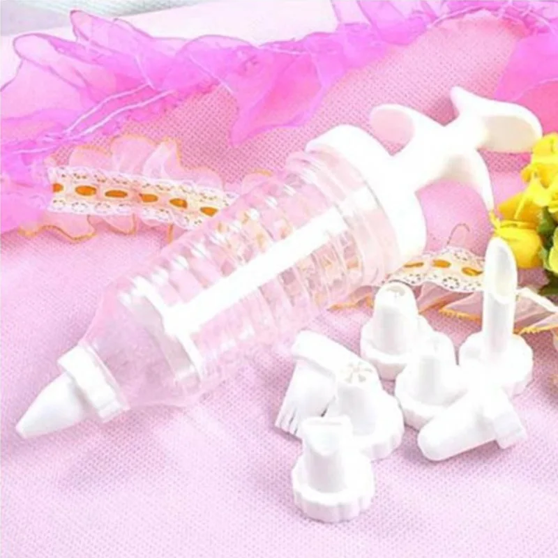 Delicate Cake Decorating Icing Piping Cream Syringe Tips 8 Nozzles Set Tool for kitchen baking use