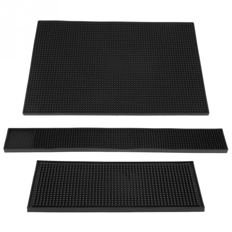 Rubber Service Bar Mat Heavy Duty Home Bar And Rubber Drip Mats Cocktail Bartender Tea Cup Mug Set Waterproof Kitchen Placemat