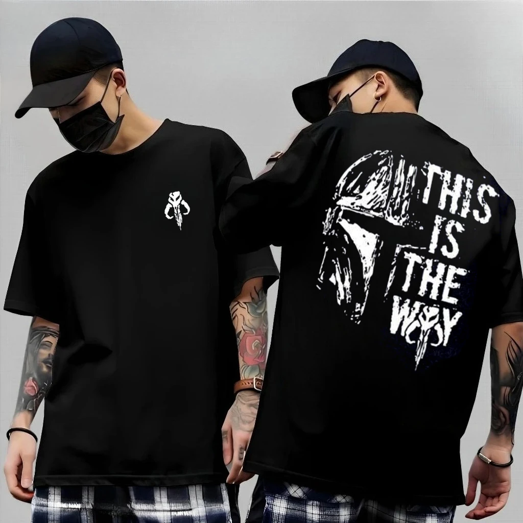 Camiseta de manga corta Galaxy Star Wars Darth Vader, This Is The Way Mandalorian Chewbacca, camisetas informales con cuello redondo para hombres, mujeres y niños
