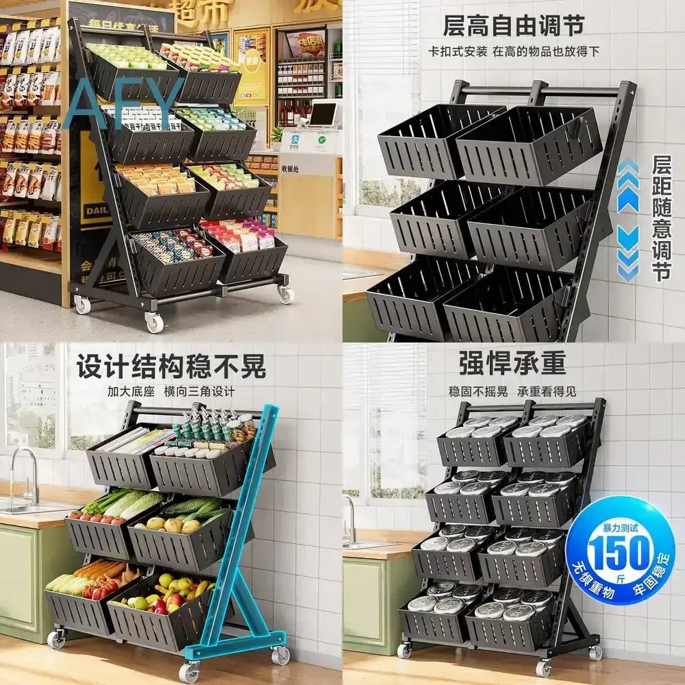 Supermarket Snack Racks for Convenience Store for Department Store for Retail Display Shelves Adjustable Commercial Storage
