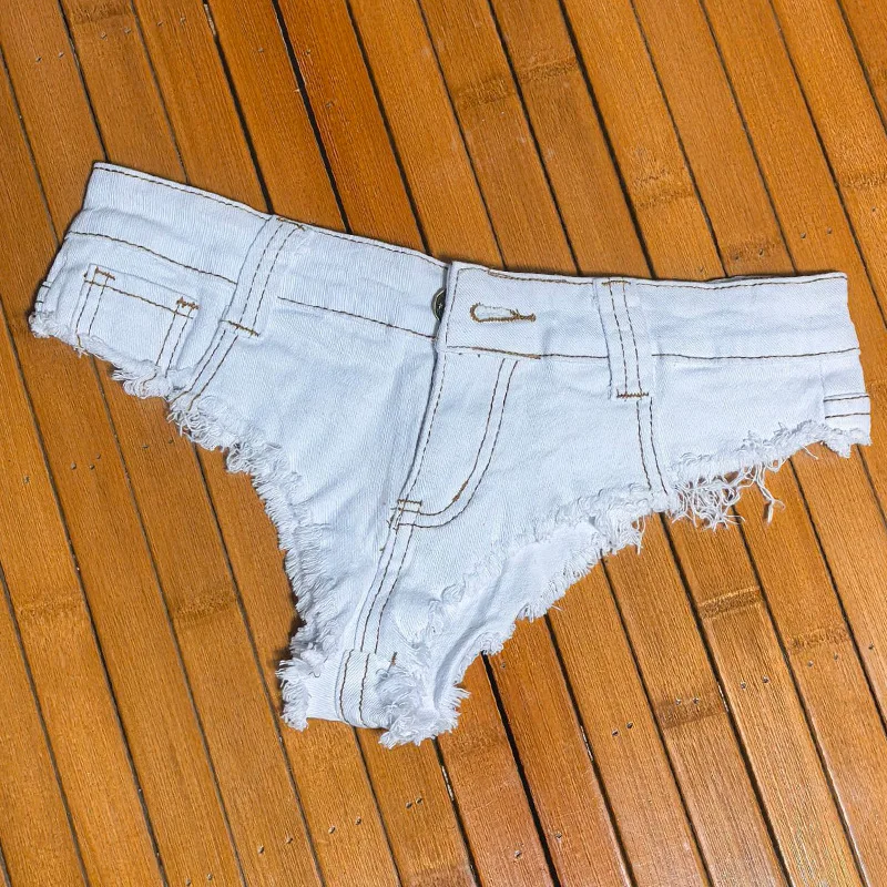 Y2k Denim Skinny Jean Shorts Donna Nightclub Foro sexy Vita bassa Super Shorts Pantaloni caldi europei e americani