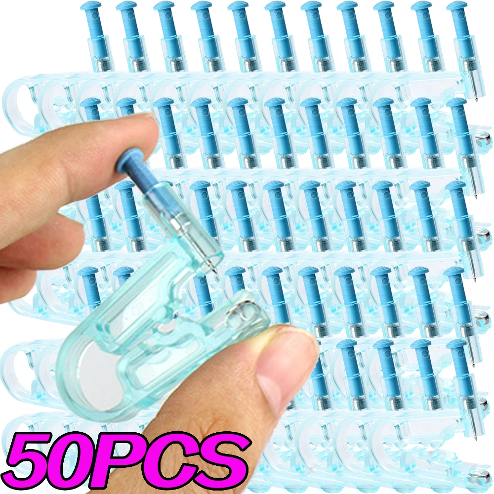 50PCS Disposable Sterility Ear Piercing Gun Kit Asepsis Healthy Safety Nose Earring Piercer Tool Machine Ear Studs Body Jewelry