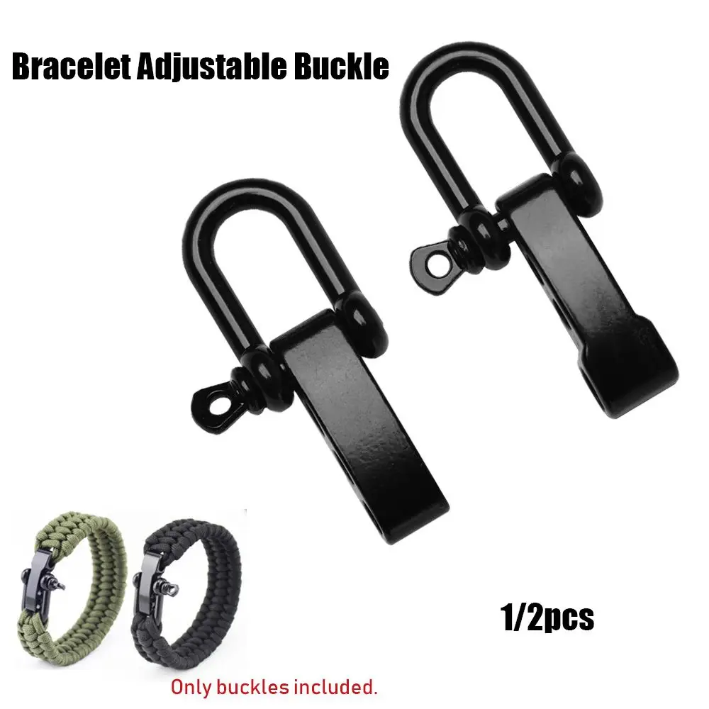 Screw Pin Outdoor Camping Bracelet Buckles Survival Rope Paracords U-Shaped Shackle Buckle Paracord Bracelets accessories