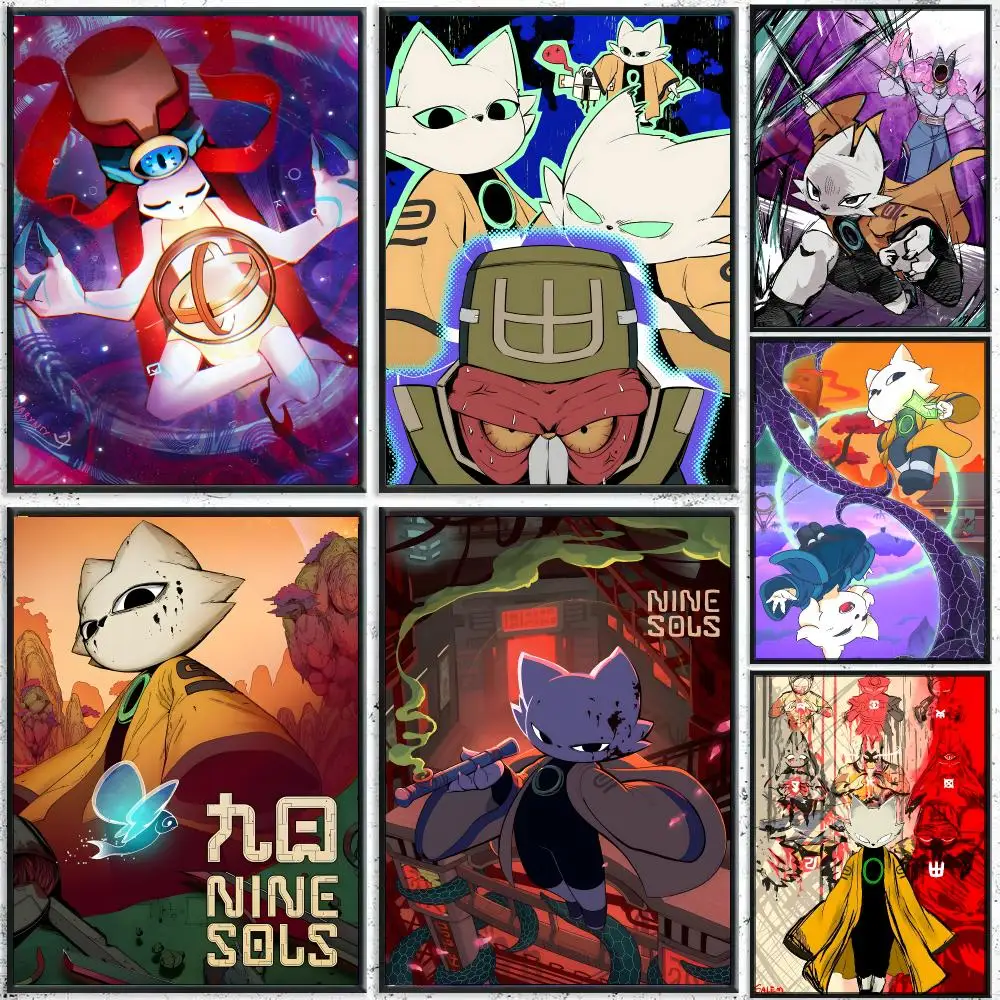 Pretty Popular Video Game N-Nine Sols Poster Home Living Bed Room Bar Hallway Sticky Wall Printing Waterproof Aesthetic Decor