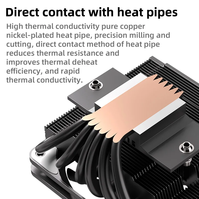 Teucer CPU Cooler 6 HeatPipes Processador หม้อน้ํา 12 ซม.12015 PWM พัดลมเงียบสําหรับ LGA1700 1200 1151 1150X79X99 2011 AM4 AM5