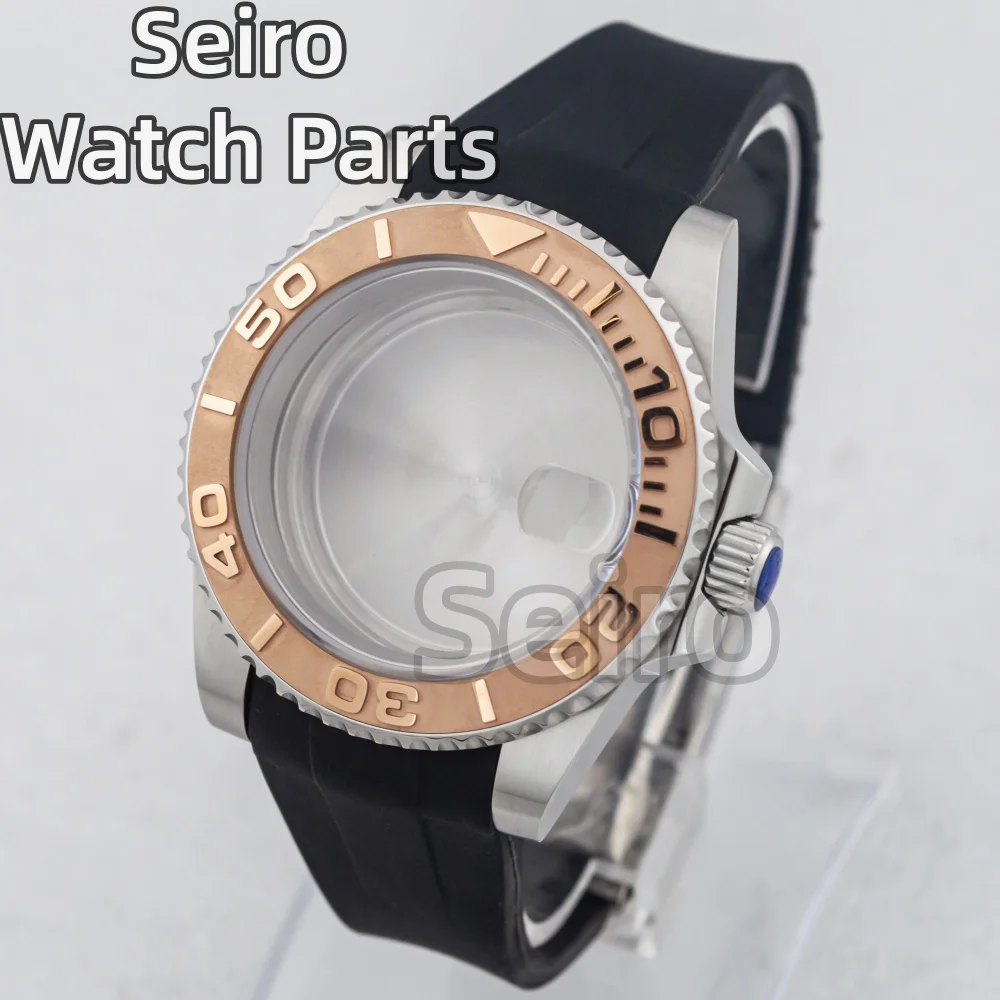 ل YACHT-MASTER 40 مللي متر ساعة حافظة المطاط حزام الياقوت الزجاج ل SUB GMT NH34 NH35 NH36 حركة 28.5 مللي متر الهاتفي الرجال مقاوم للماء #4