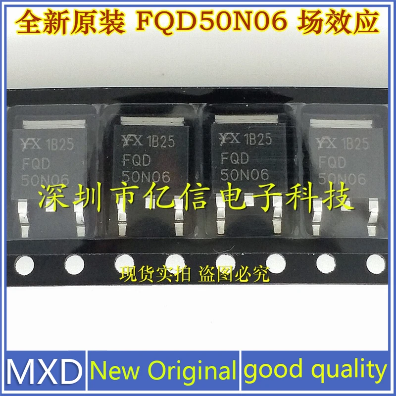 10Pcs/Lot New Original FQD50N06 Patch TO252 50A60V Field Effect Mos Tube In Stock Good Quality