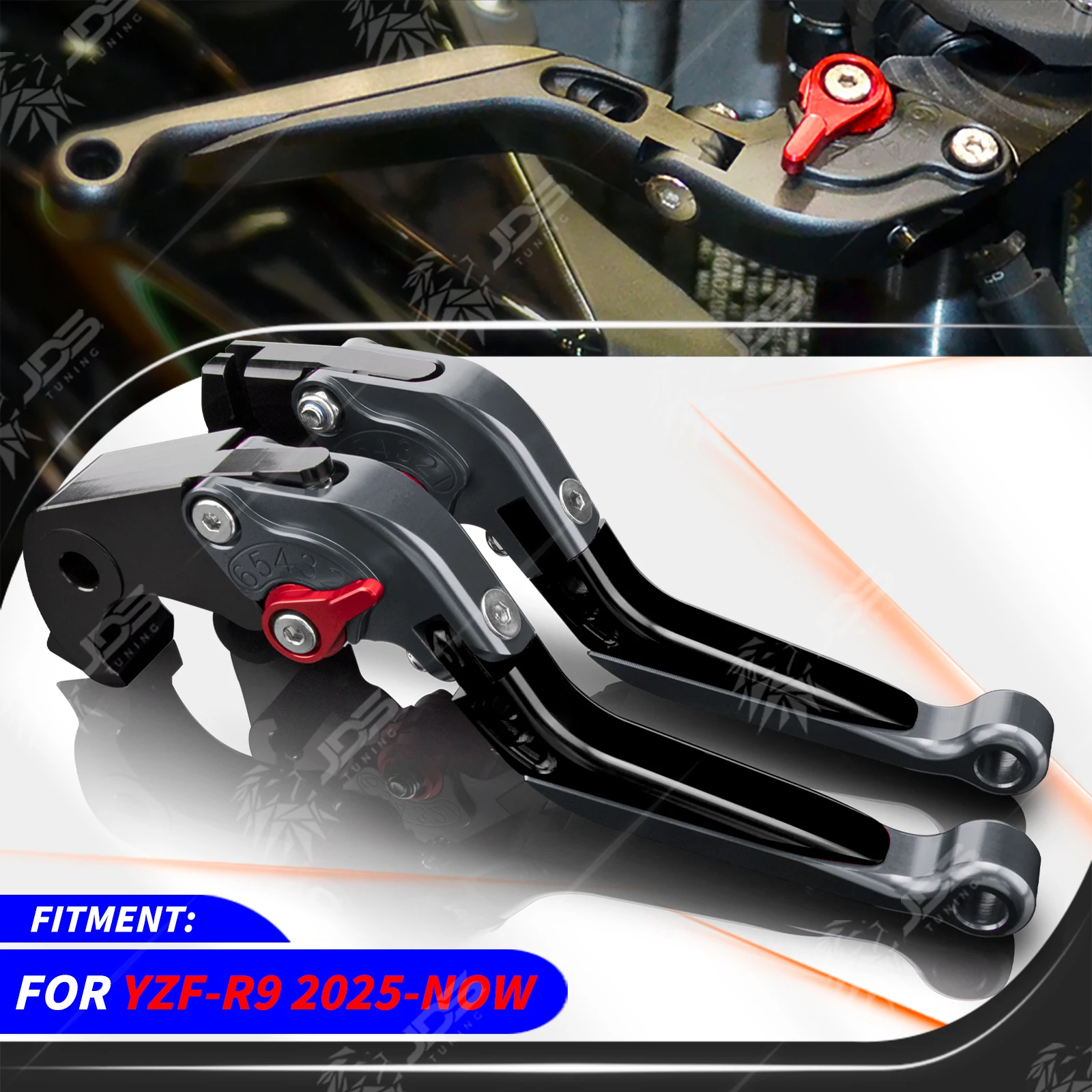 JDSTUNING For Yamaha YZF-R9/YZFR9 2025-NOW Clutch Lever Brake Lever Adjustable Folding Handle Levers Accessories Parts