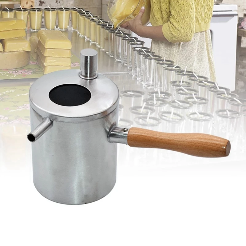 Beeswax Pouring Pot Wax Melter Pot Stainless Steel Candle Tool Wax Boiling Pot Beekeeping Tool