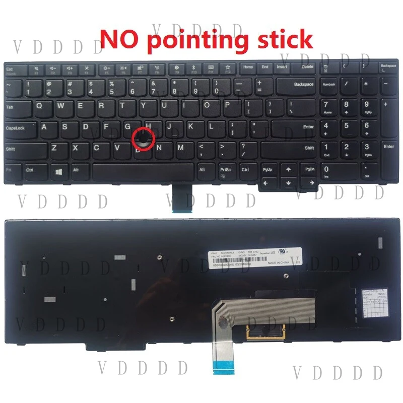 L... Laptop NEW For Lenovo ThinkPad E570 E570C E575 US Keyboard No pointing