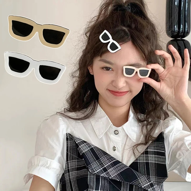 Kawaii Plush Capibara Hair Ropes Cute Hair Claw Clips Glasses Design Ponytail Scrunchies Hairpins Headdress for Women Girls