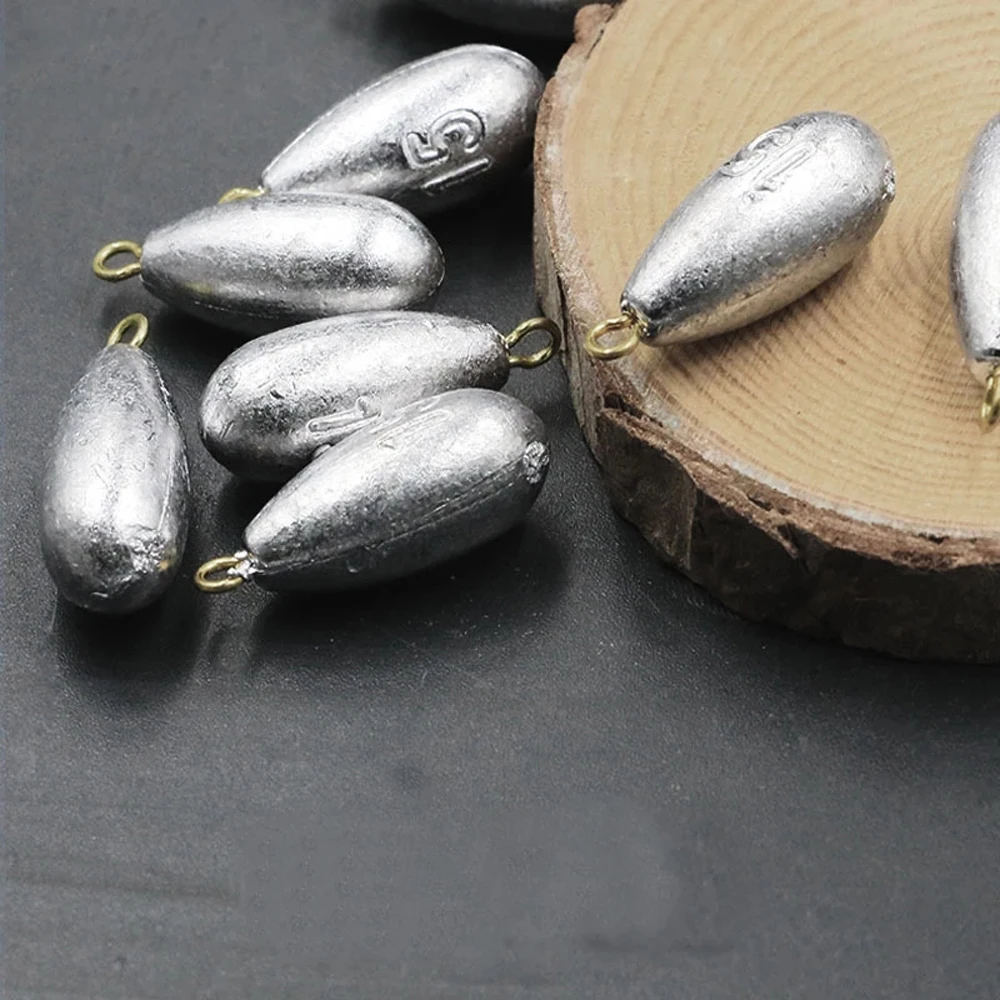 

5PCS/Lot Weights Size 10g-100g Lead Sinkers Water Droplets Lead Weights Split Shot