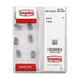 10pcs Tungaloy Original APMT APMT1135 APMT1135PDER APMT1604PDER M02 AH120 AH725 CNC Lathe Cutting Tools Carbide Milling Inserts