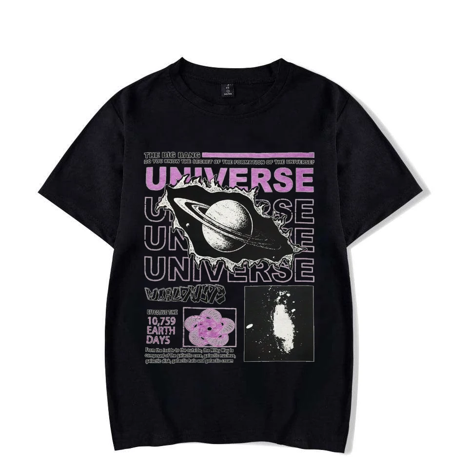 

The Secret of the Big Bang: Men's T-shirt Summer Casual Loose T-shirt Breathable Clothing Hip Hop Street Fashion T-shirt