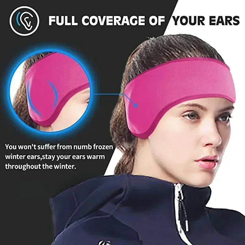 1Pcs Winter Fleece Earmuffs Cold Weather Ear Warmer Cover Cycling Ski Snowboard Outdoor Running Warm Ear Muff Headband Hair Band