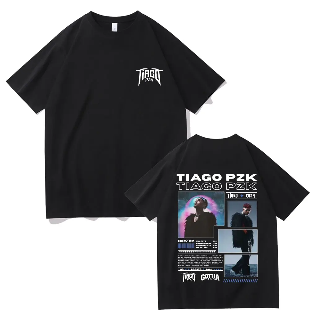 Rapper Tiago Pzk Gottia Tour T-shirts Men Women Fashion Hip Hop Trend Short Sleeve T-shirt Men's Casual Retro Oversized T Shirts